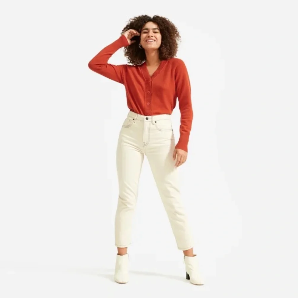 Everlane ReCashmere Varsity Cardigan Red XS ~ Cashmere